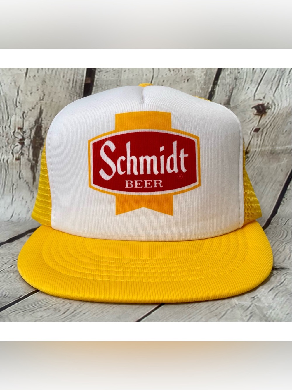 Vintage Schmidt Beer Snapback Trucker Hat